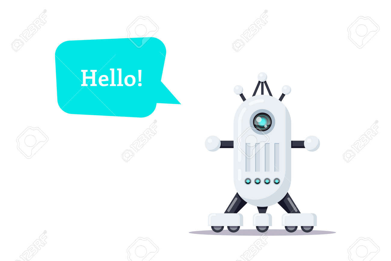 Picture Of Robot Isolated On White Background Droid Icon Forex - 